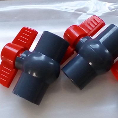 compact butterfly handle threaded pvc ball valve